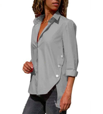 Irregular split shirt