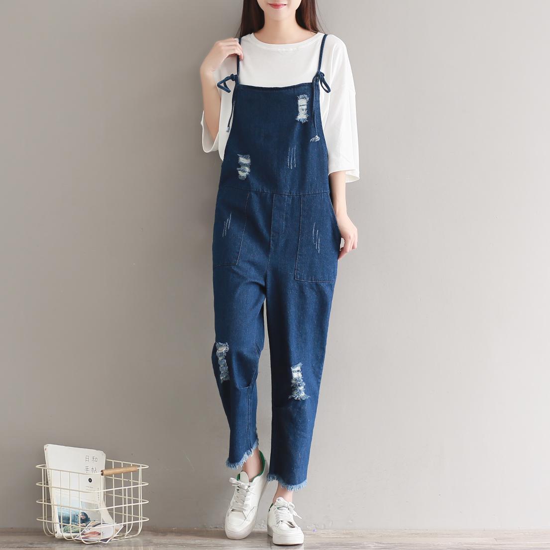 rand Jeans Women Jumpsuit Denim Romper Overalls