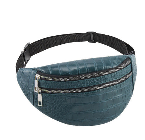 ouble zipper belt bag casual bag