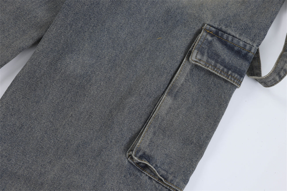 Workwear Multi-pocket Jeans For Men