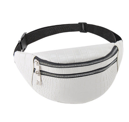 ouble zipper belt bag casual bag