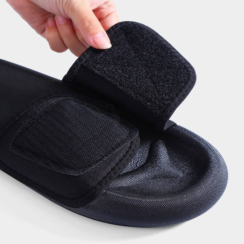 Velcro Slippers Women Soft Sole Canvas Home Slipeers House Shoes For Women Couple