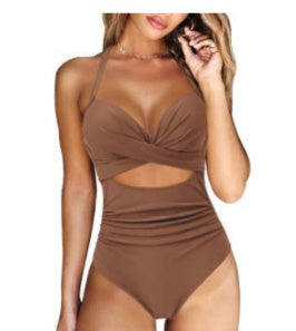 Women's Fashion Casual Cross One-piece Swimsuit