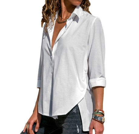 Irregular split shirt