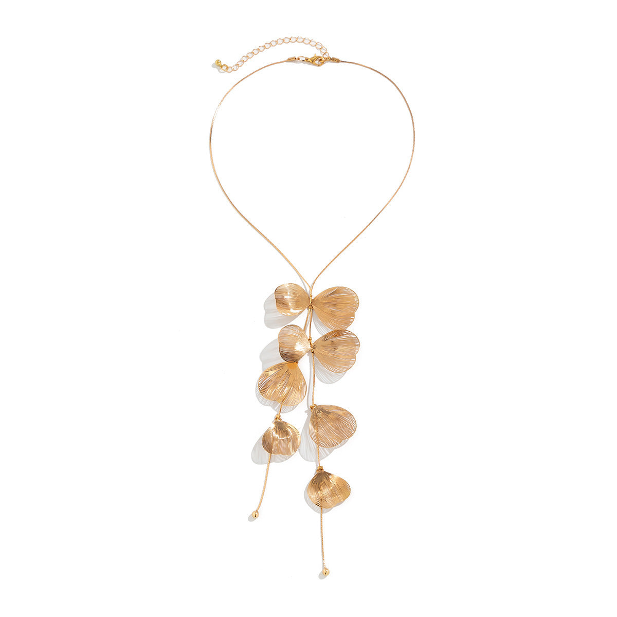 Niche Ginkgo Leaf Tassel Necklace