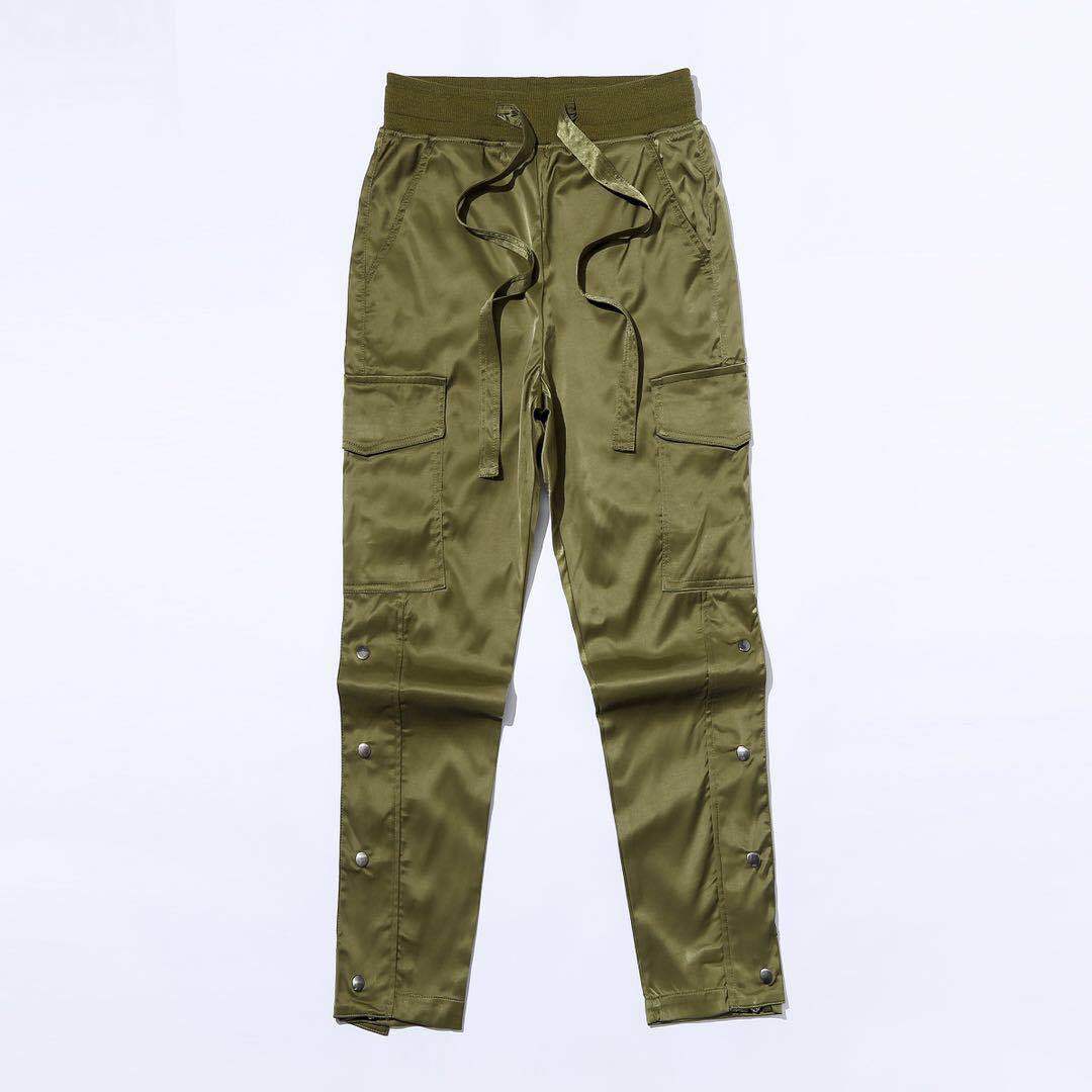 Side Velcro Buttoned Trousers Functional Wind Overalls Men