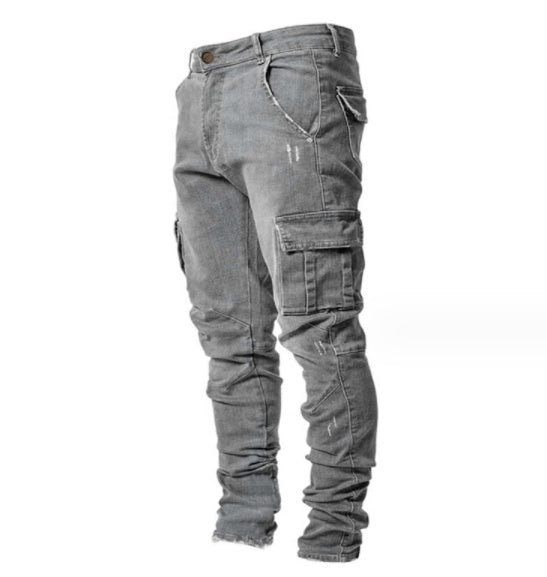 New Skinny Jeans With Side Pockets And Feet For Men