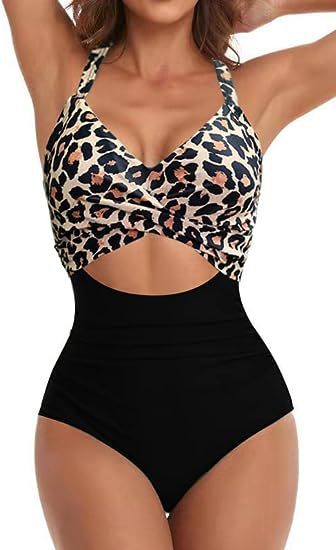 Women's Fashion Casual Cross One-piece Swimsuit