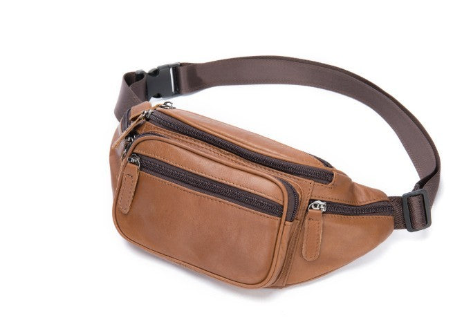 Retro Casual Men's Leather Belt Bag