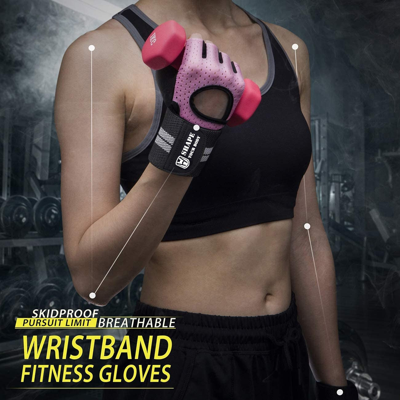 Fitness Gloves Weightlifting For Men And Women Half Finger Sports Anti-slip